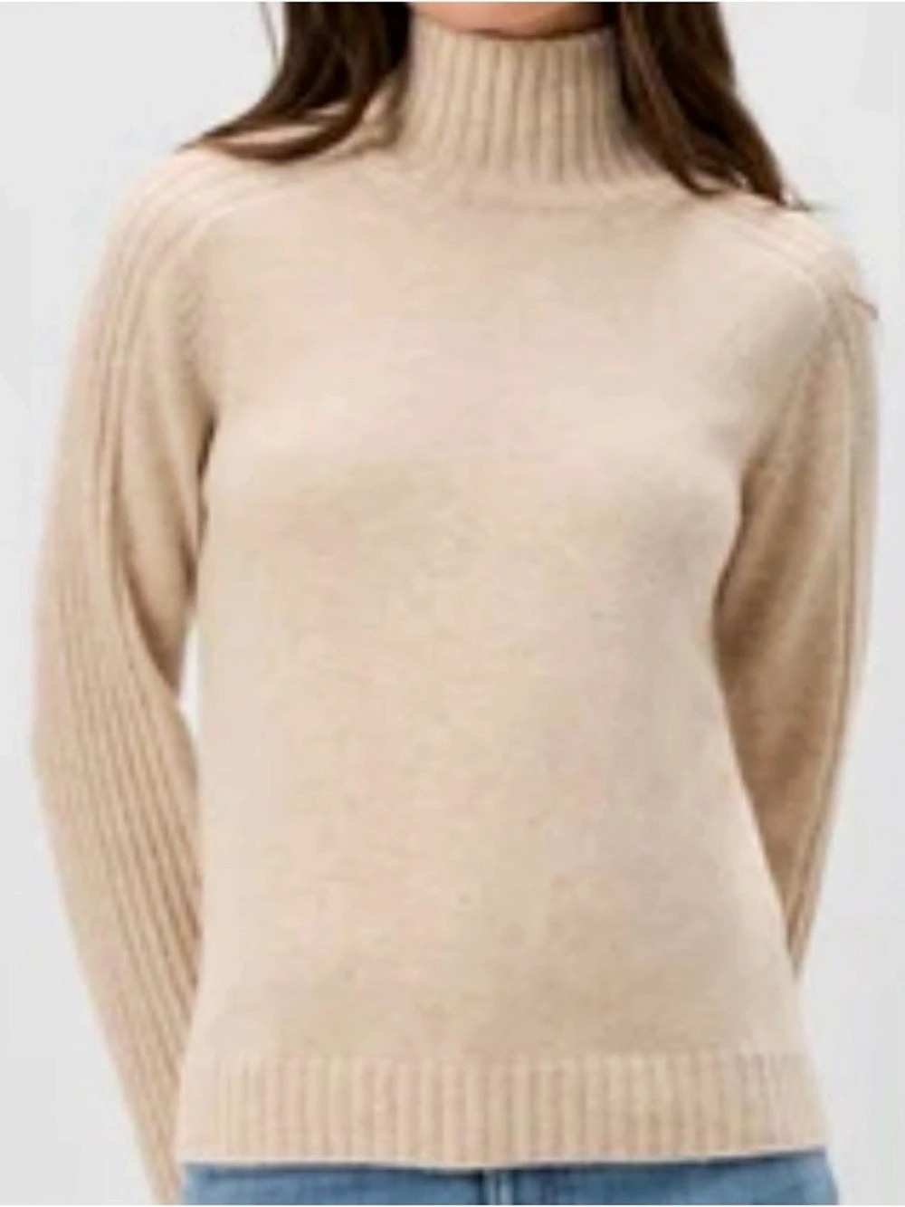 NWT Johnnie-O Simone Cashmere Blend Turtleneck Sweater color: Roan Rouge  Large - Picture 3 of 3